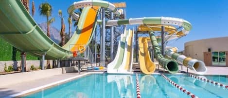 Indoor pool, 2 outdoor pools, pool umbrellas, sun loungers