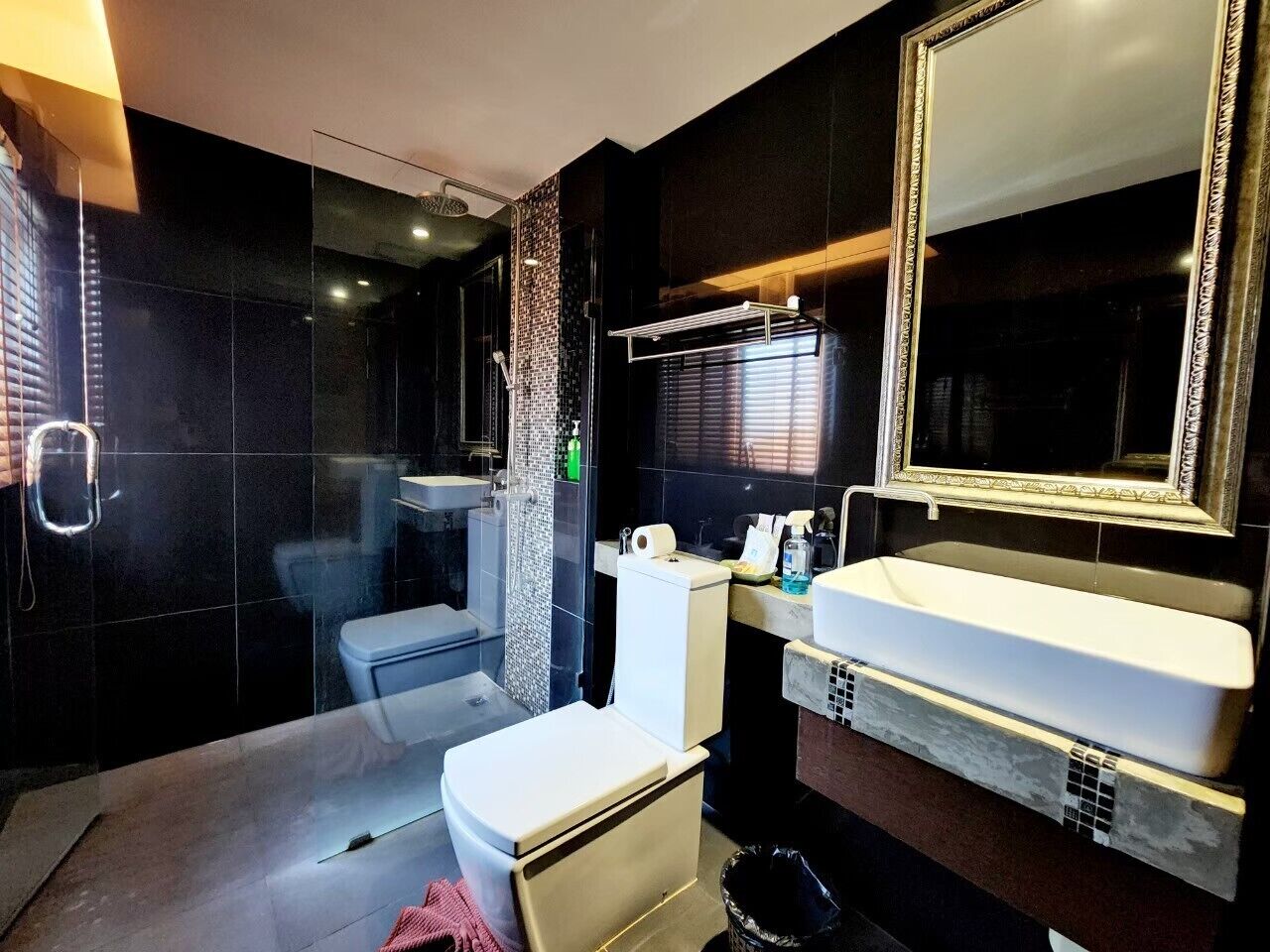 junior quadruple room, multiple beds, accessible, garden view | bathroom | shower, hydromassage showerhead, designer toiletries, hair dryer