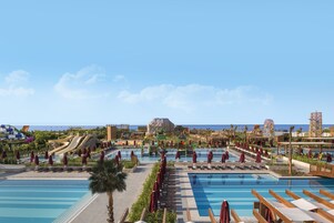 Indoor pool, 5 outdoor pools, pool umbrellas, sun loungers