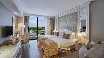 Ropa de cama de alta calidad y minibar