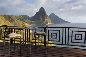 Honeymoon Studio Suite, Ocean View (Grotto Suite) | Balcony - Caille Blanc Villa & Hotel - Adults Only (Soufrière)