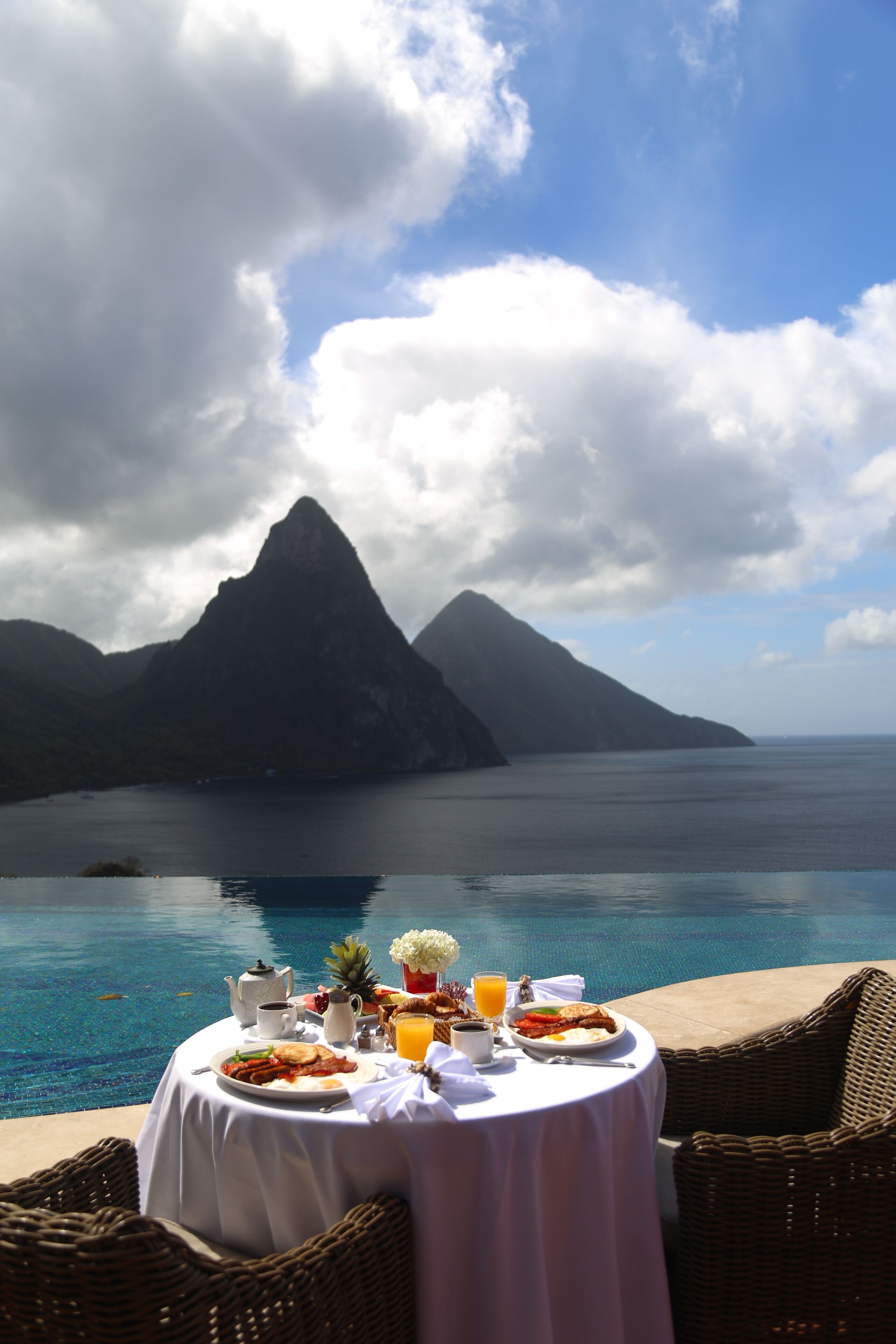 Dinner served, Caribbean cuisine, sea views 