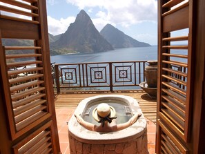 Honeymoon Studio Suite, Ocean View (Grotto Suite) | Balcony view