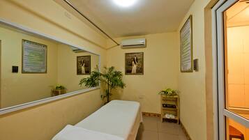 Sauna, steam room, body treatments, hydrotherapy, hot stone massages