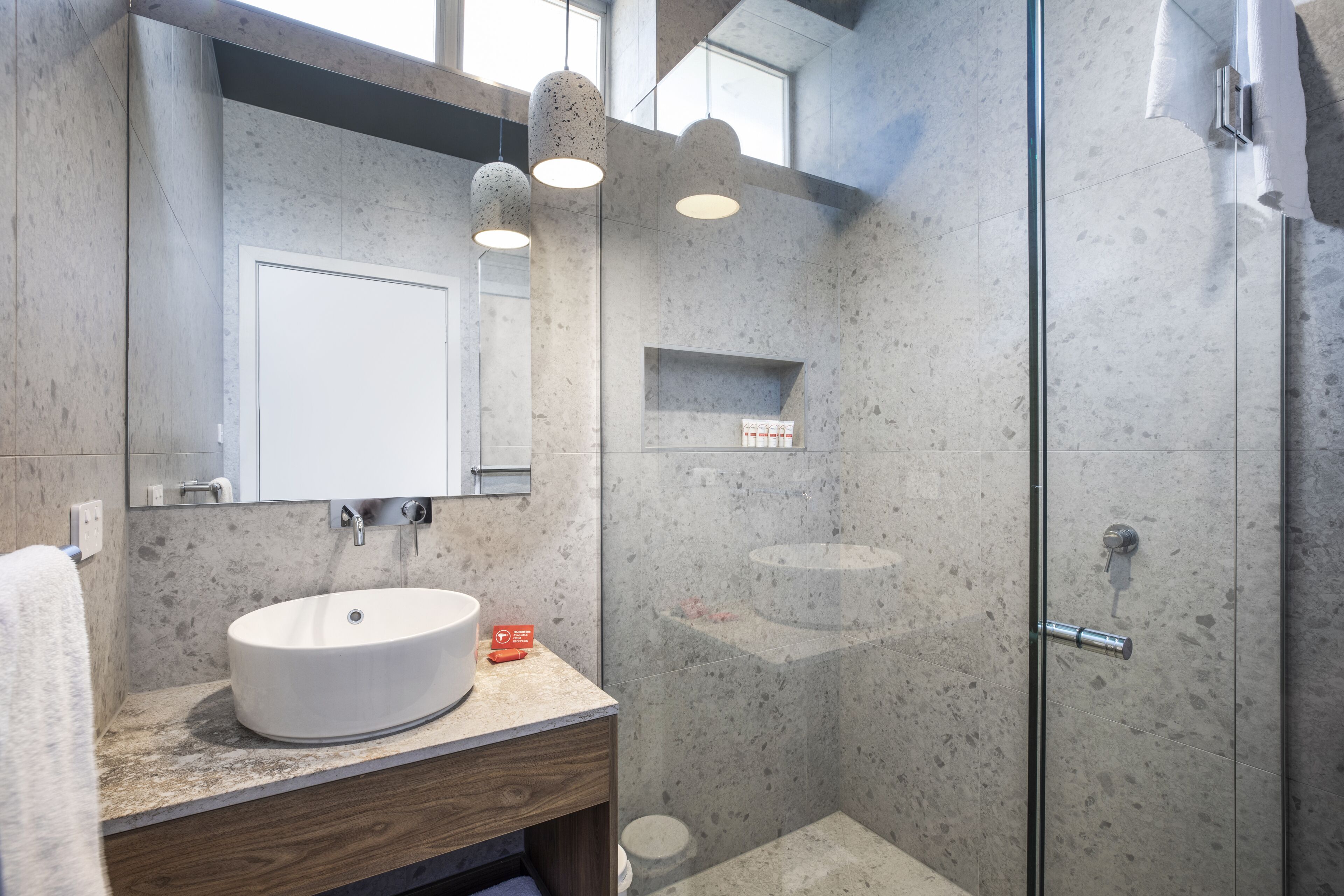 two bedroom apartment | bathroom | shower, free toiletries, hair dryer, towels