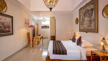 Kahden hengen huone (yksi tai kaksi sänkyä), näköala puutarhaan | Minibaari, työpöytä, ilmainen Wi-Fi, vuodevaatteet