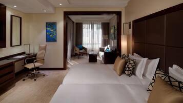 Hypo-allergenic bedding, down duvets, minibar, in-room safe