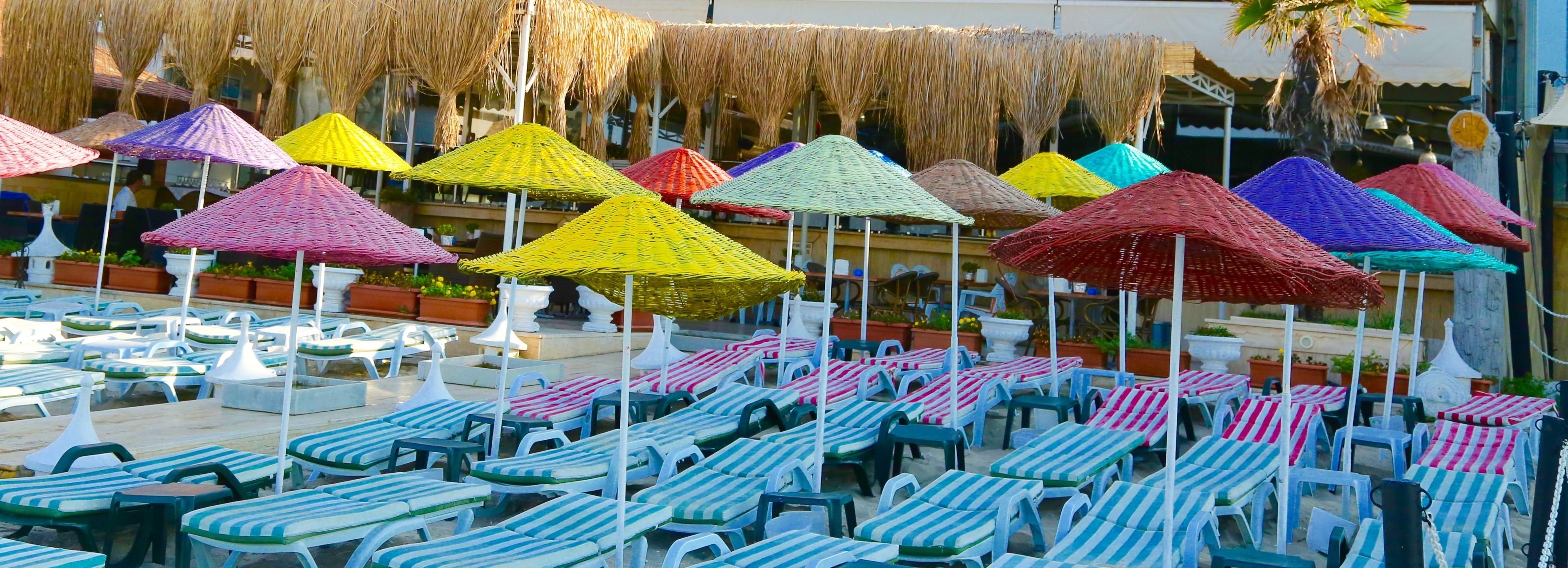 Private beach, sun-loungers, beach umbrellas, beach volleyball