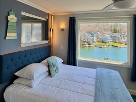 Quarto luxo, 1 cama King, vista para o porto, de frente para o oceano | Roupas de cama de algodão egípcio, roupas de cama premium