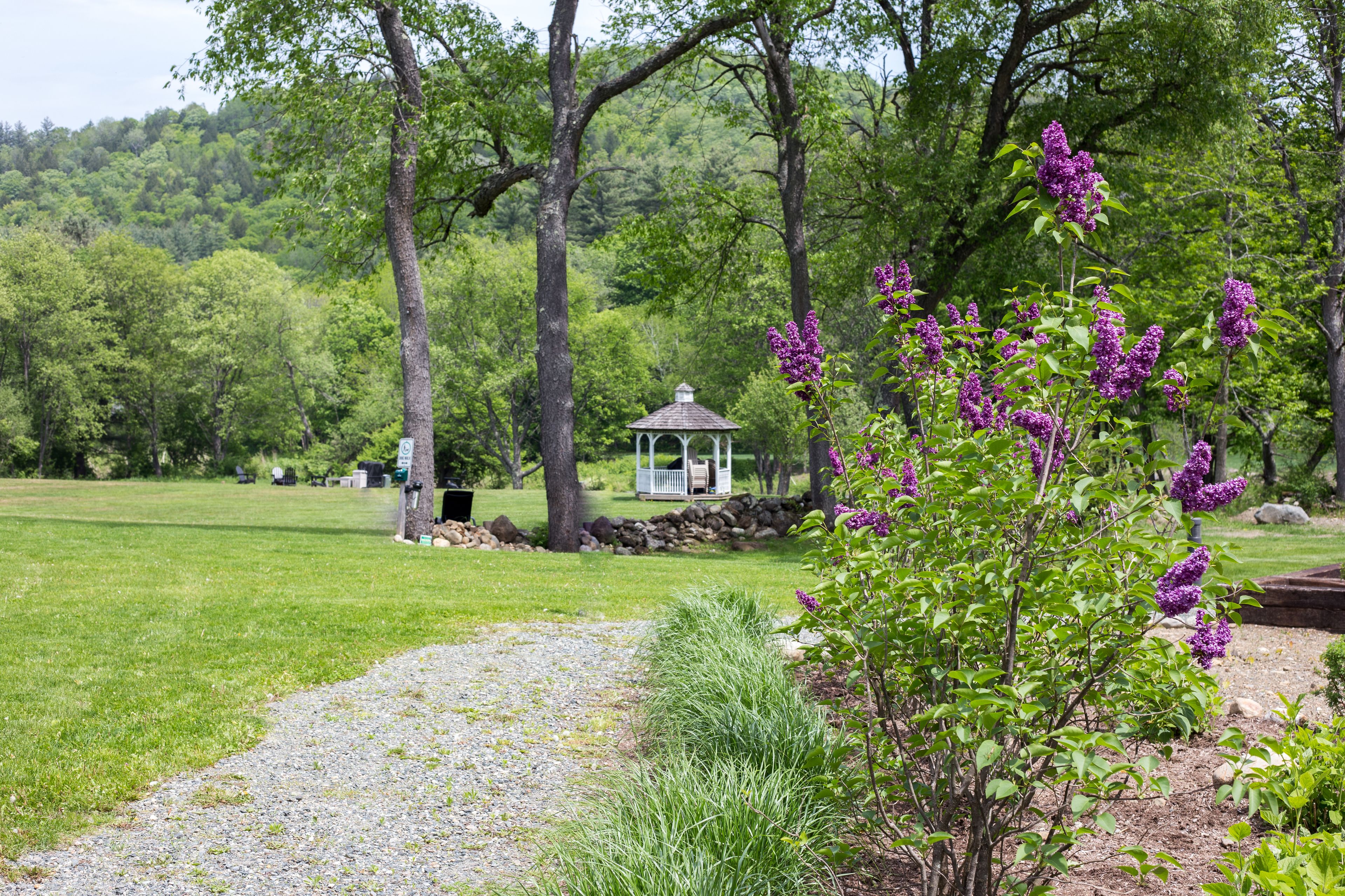 Outdoor banquet area
