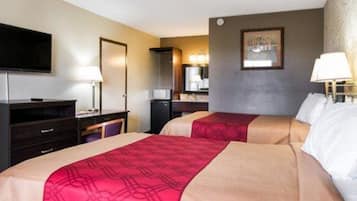Desk, free WiFi, bed sheets
