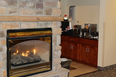 Fireplace. Crystal Springs Inn and Suites