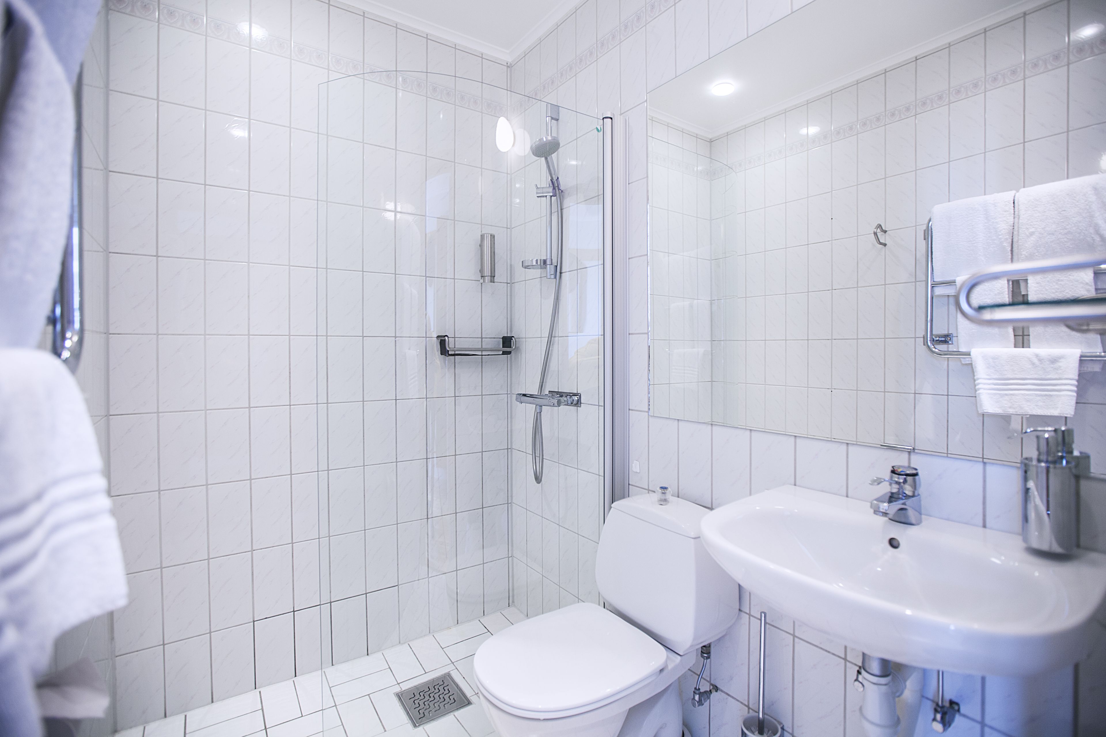 standard room - (spa excluded) | bathroom | free toiletries, hair dryer, bathrobes, towels