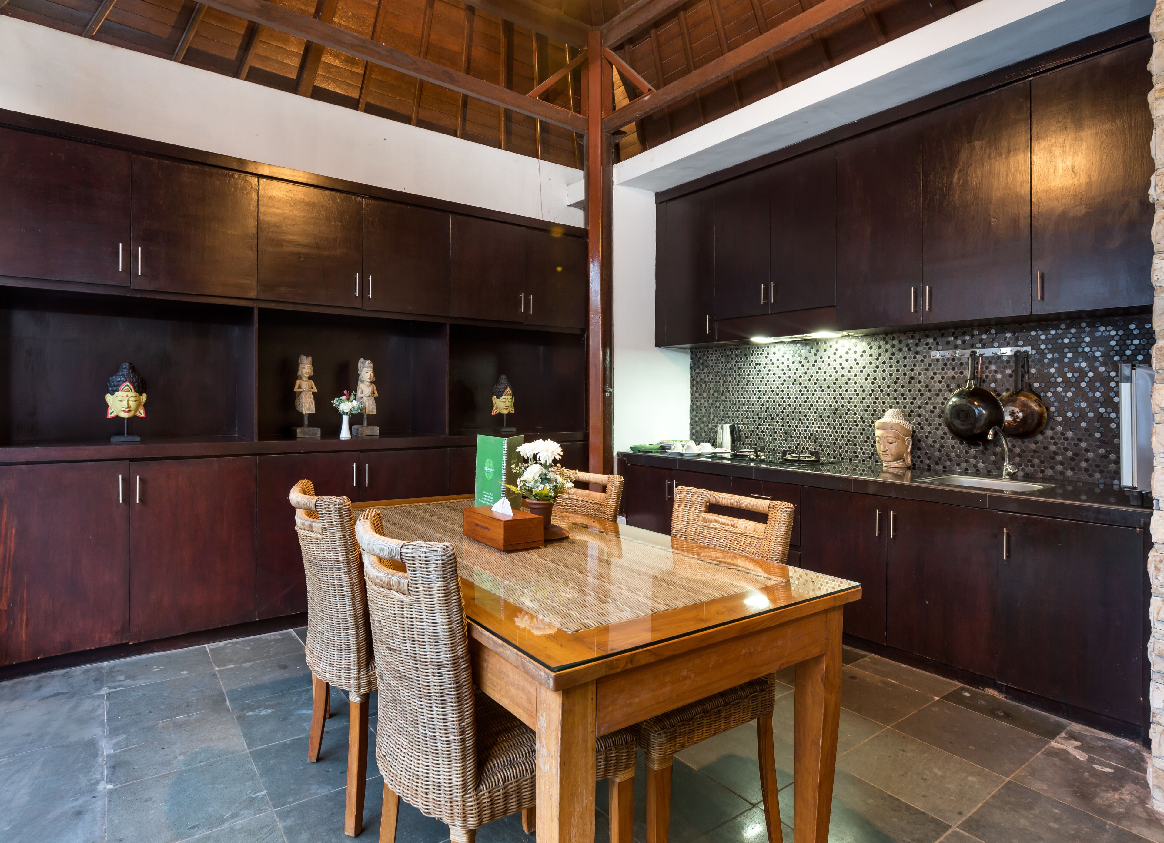 premium two bedroom private pool villa with free benefits | private kitchen | full-sized fridge, coffee/tea maker, electric kettle