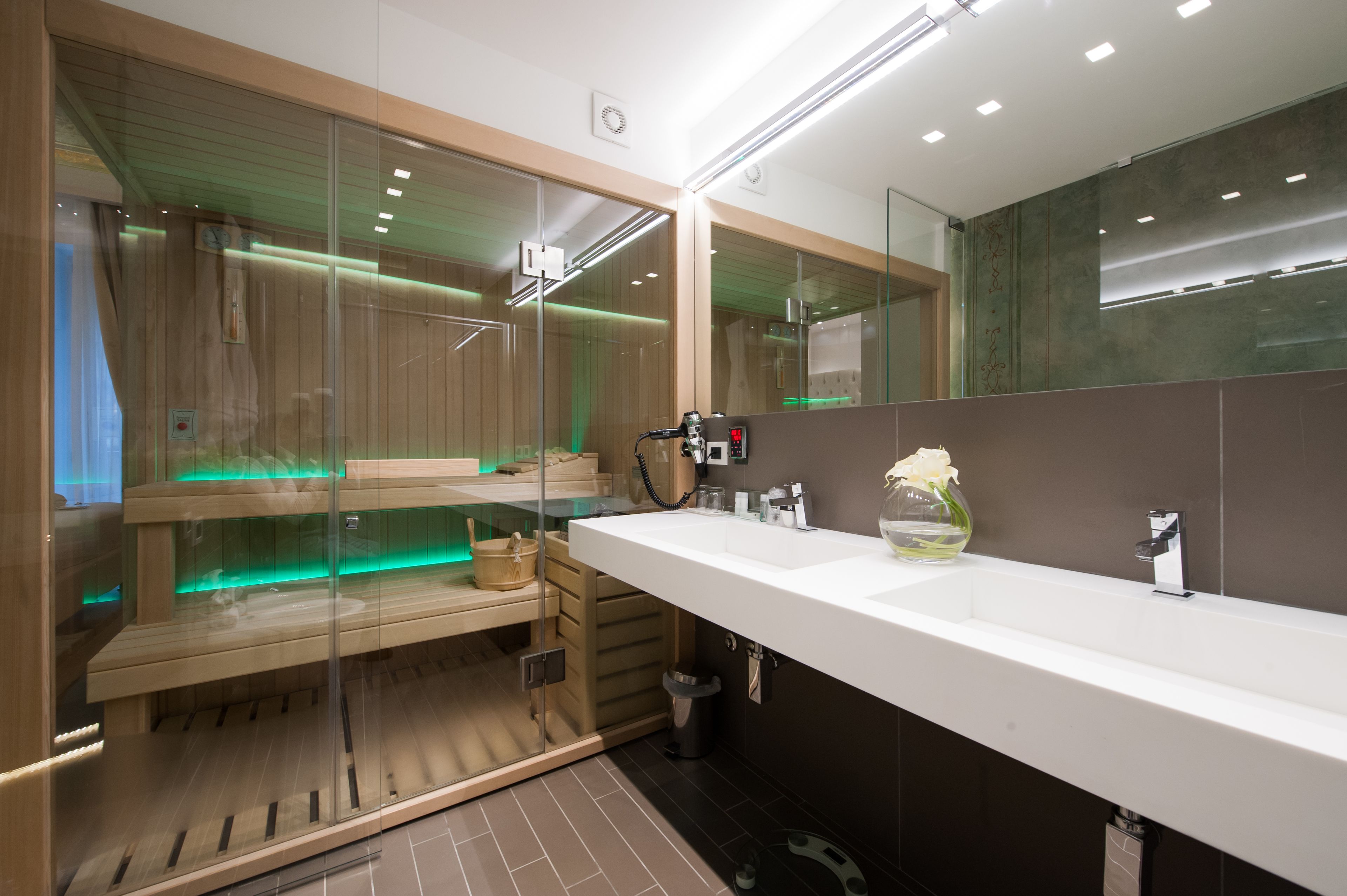 deluxe suite | bathroom | free toiletries, hair dryer, towels, soap
