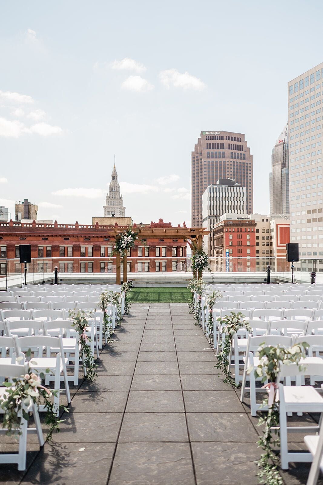 outdoor wedding area