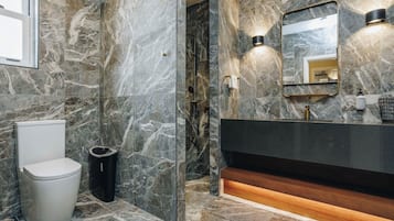 غرفة عائلية - بحمام مشترك | حمام | تجهيزات دش، مجففات شعر، مناشف، صابون