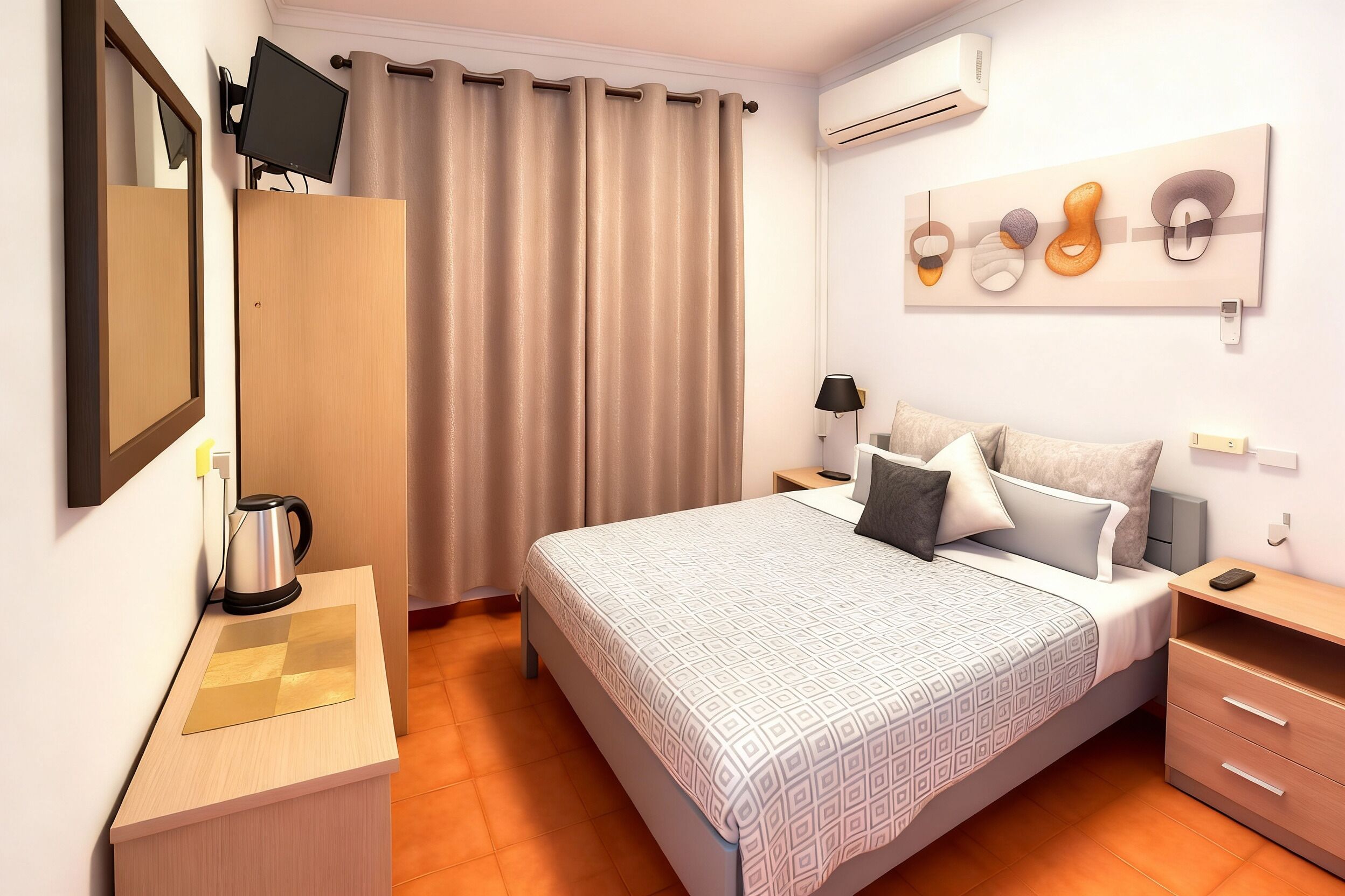 Classic Double Room, Air conditioning | Desk, free WiFi, bed sheets
