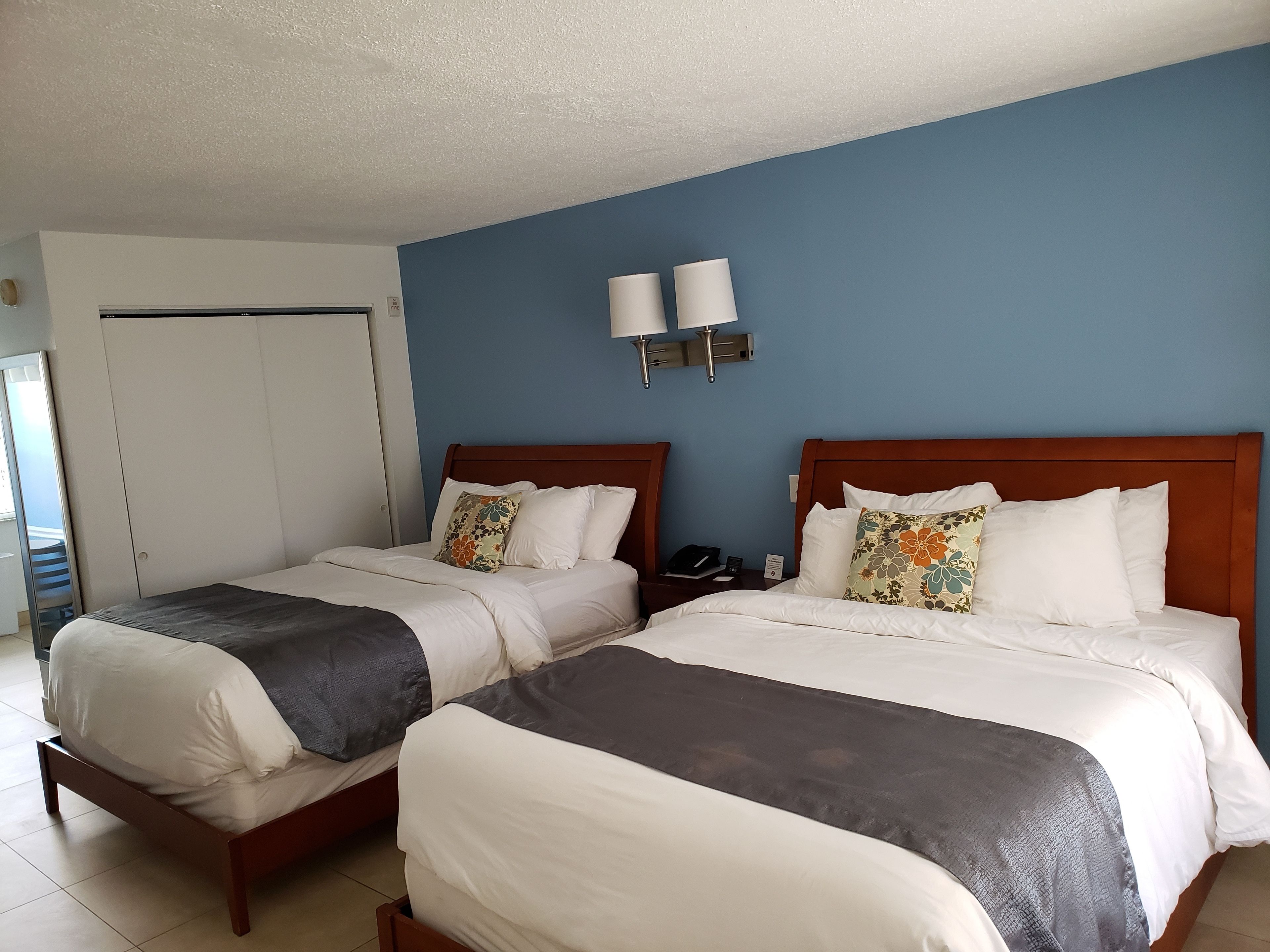 studio 2 queen beds | 1 bedroom, desk, blackout curtains, soundproofing