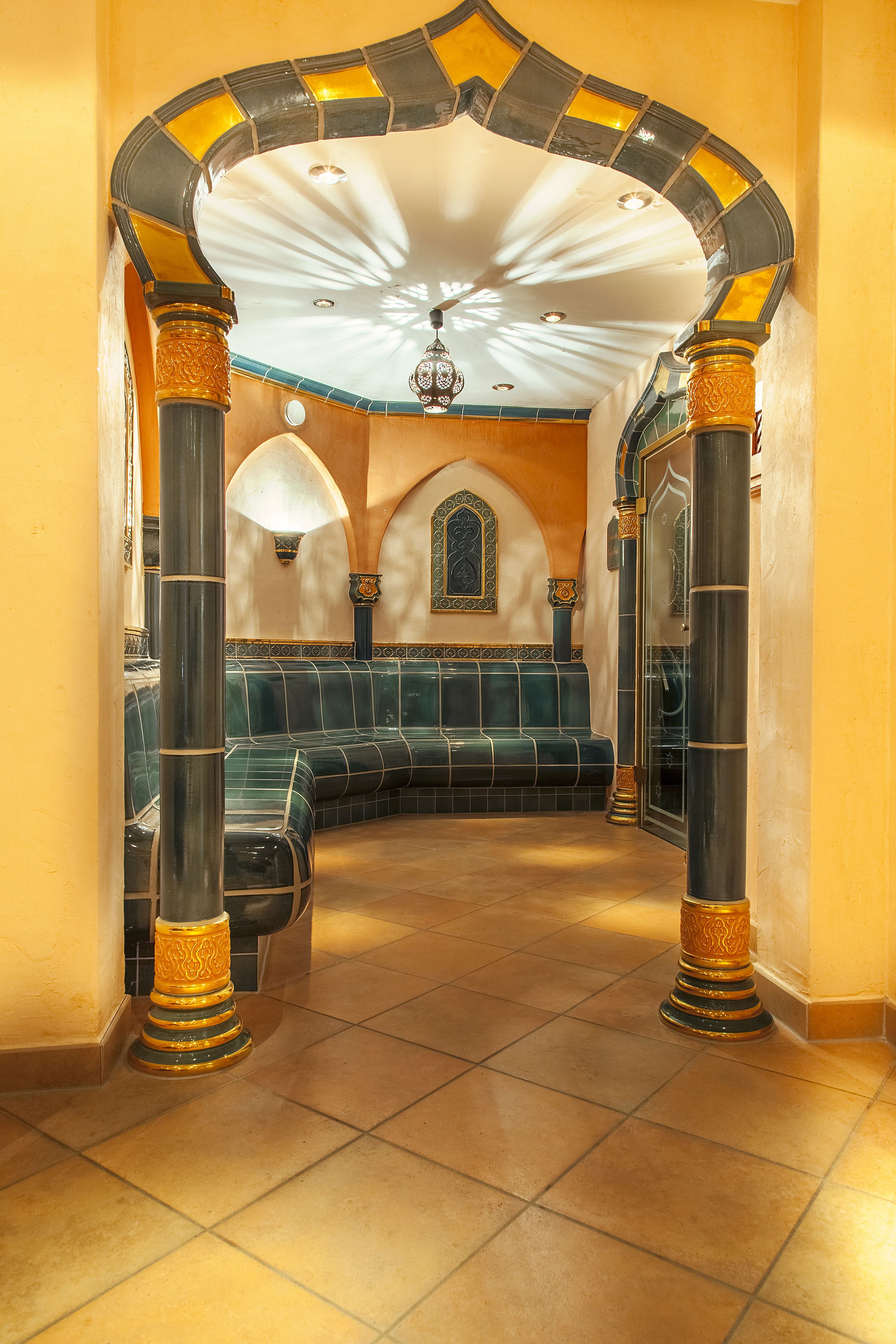 steam room, facials, manicures and pedicures