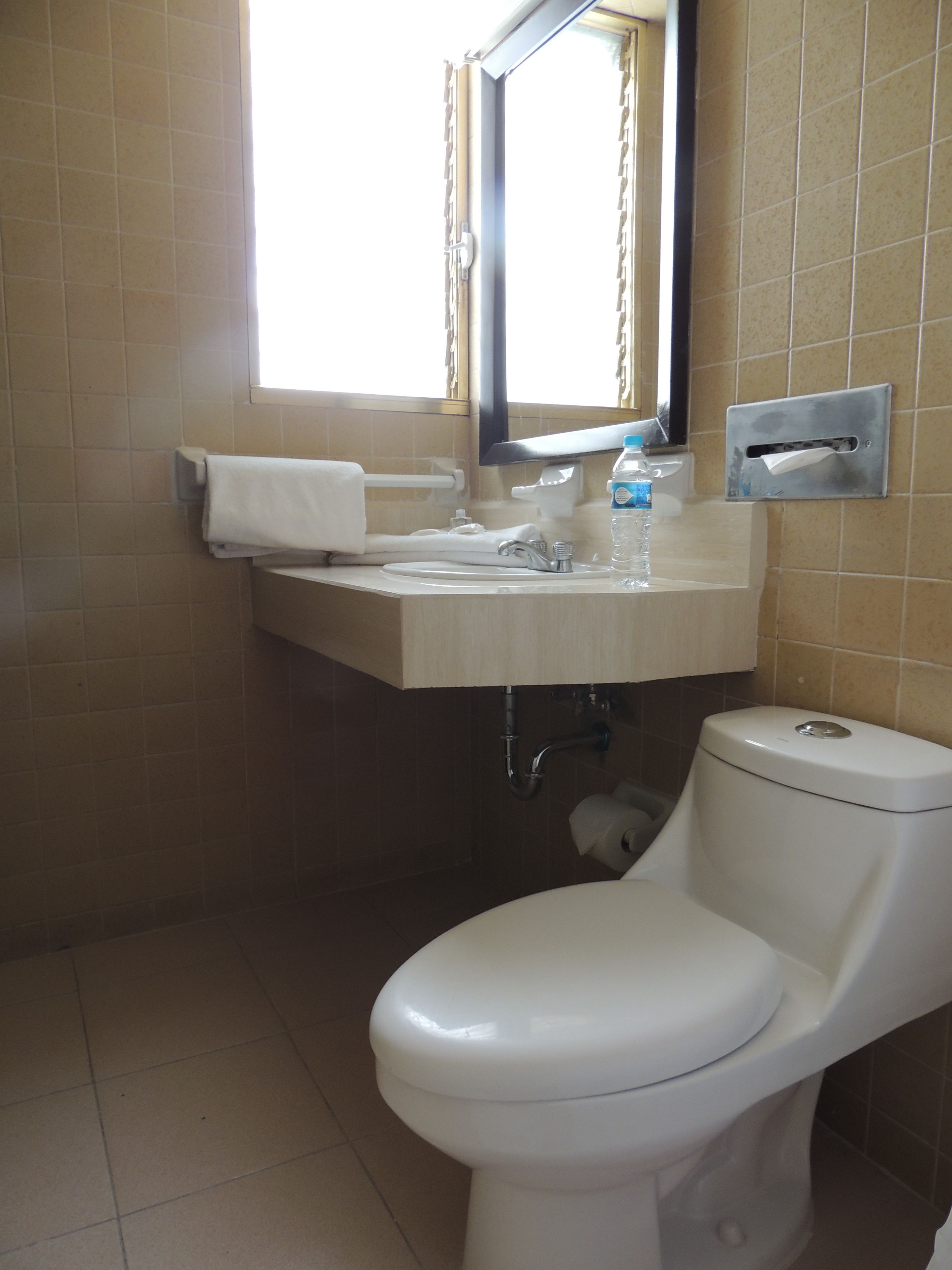 Shower, free toiletries, towels, soap