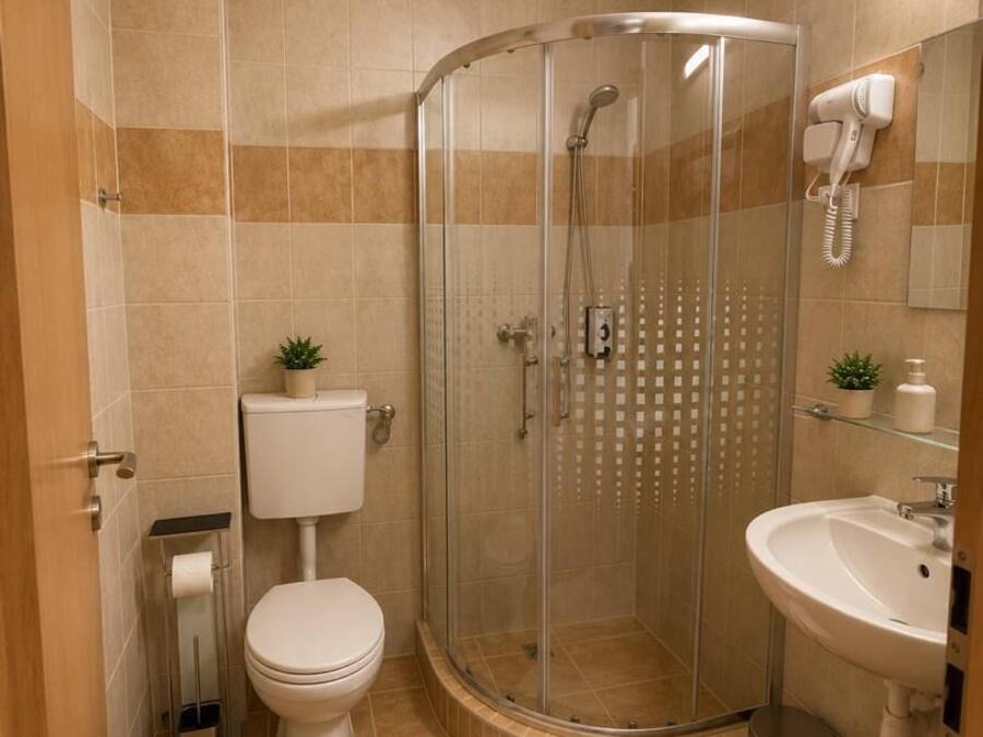 Basic Double or Twin Room | Bathroom | Hair dryer, towels
