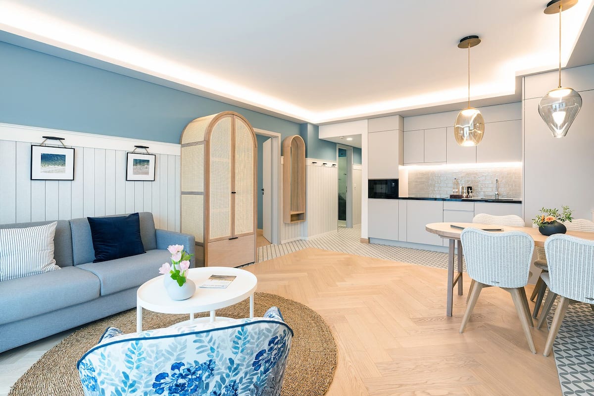 design apartment, 1 bedroom | living area | lcd tv