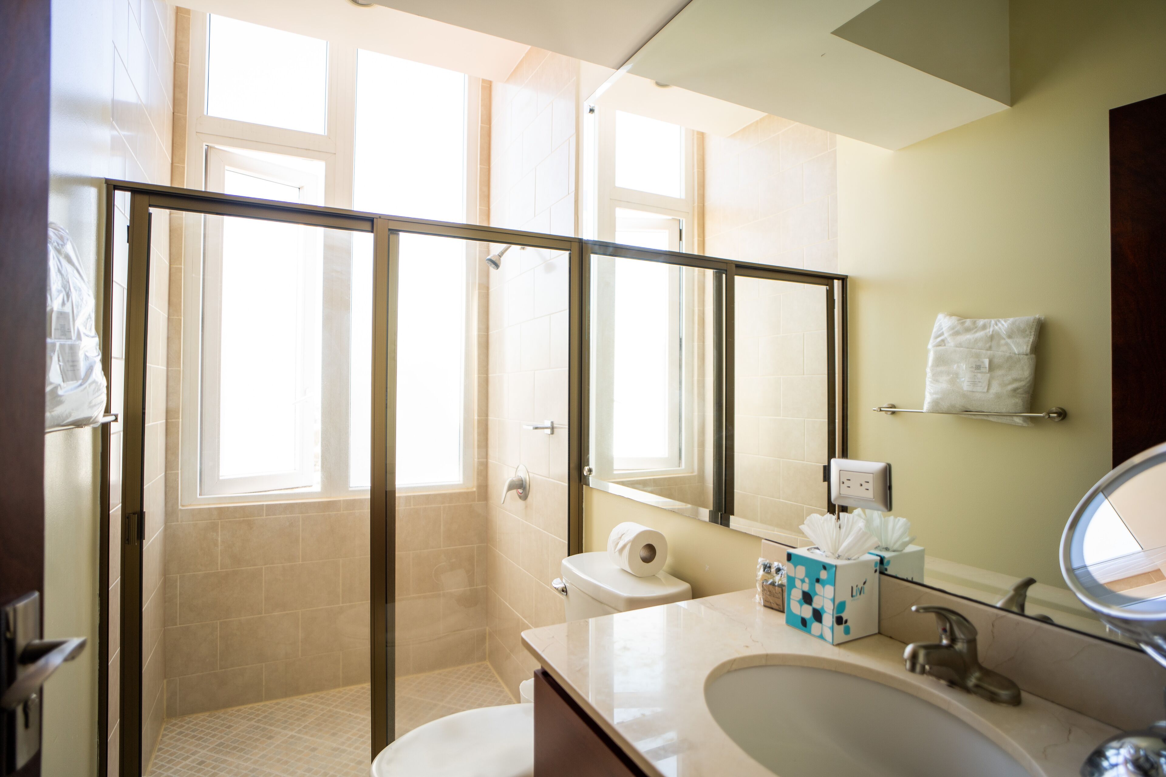 deluxe apartment, 2 bedrooms | bathroom | shower, free toiletries, hair dryer, towels