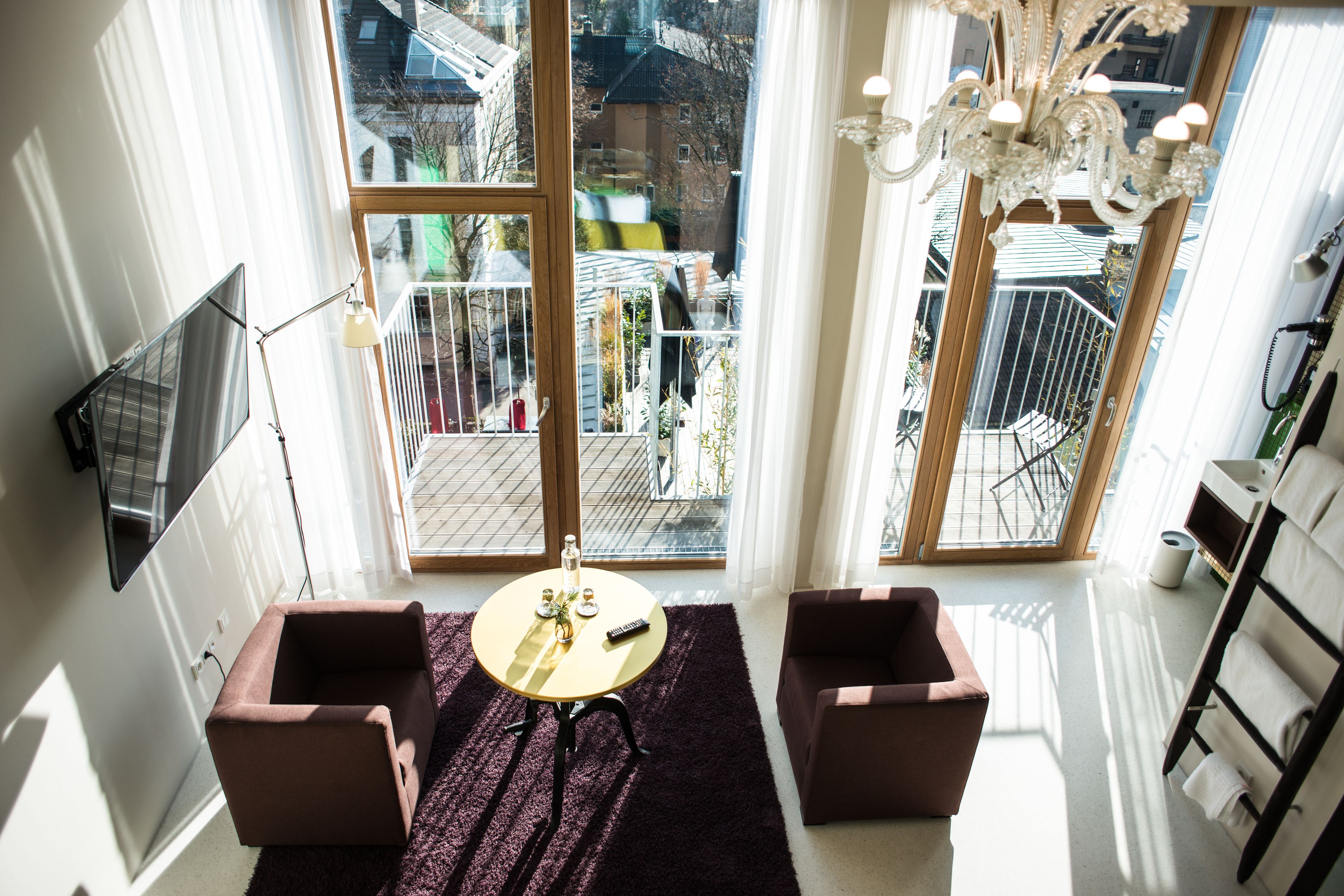 junior suite, balcony | bathroom | designer toiletries, hair dryer, towels