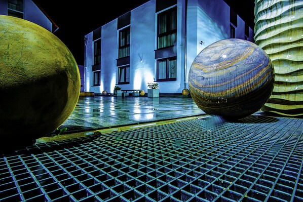 Front of property – evening/night