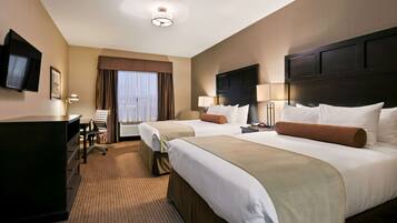 Premium bedding, pillow-top beds, in-room safe, desk