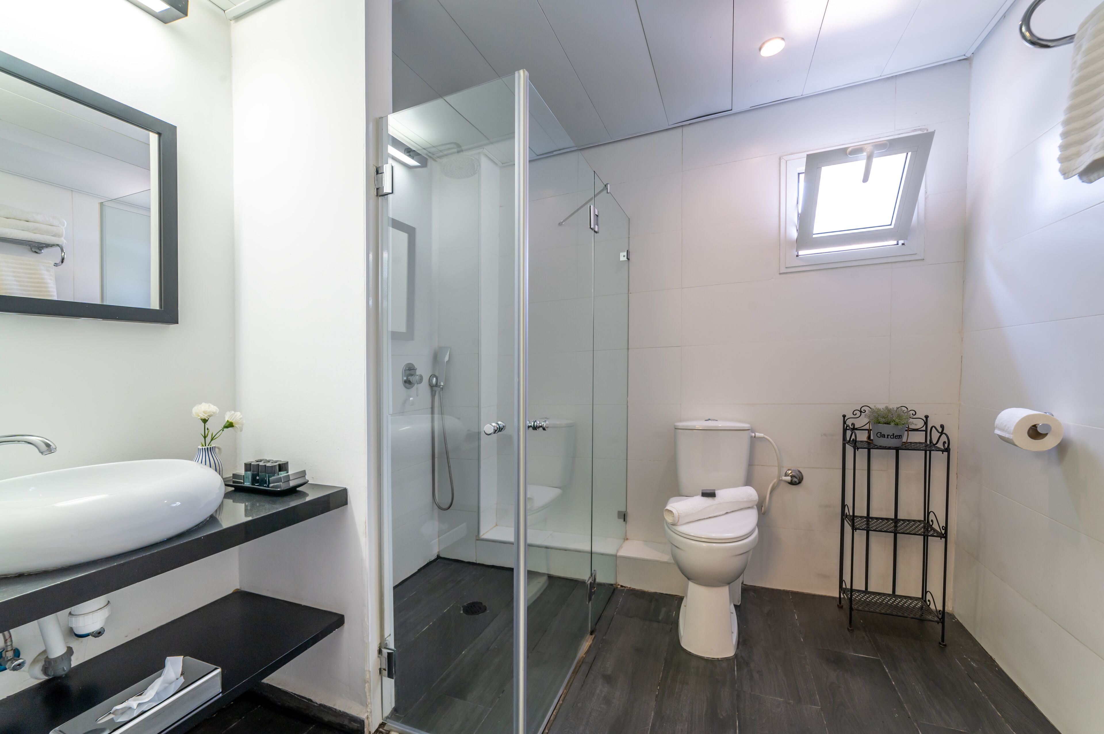 triple room | bathroom | shower, rainfall showerhead, designer toiletries, hair dryer
