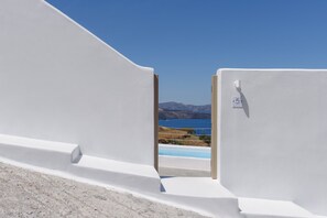 Executive Suite, Sea View (private plunge pool) | View from room - Earino Suites and Villas (Santorini)