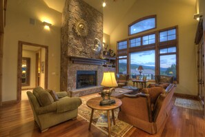 House, 5 Bedrooms (Chadwick Chalet) | Living area | Flat-screen TV, fireplace - Private Home by Retreatia (Steamboat Springs)