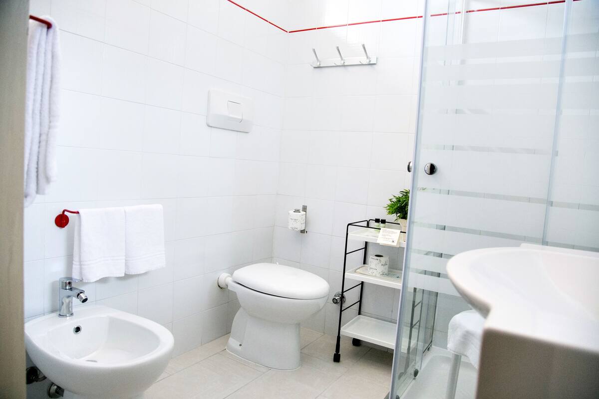 triple room, balcony | bathroom | shower, rainfall showerhead, free toiletries, hair dryer