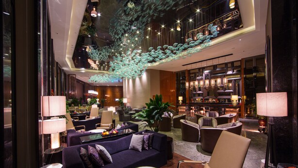 Sala de estar en el lobby