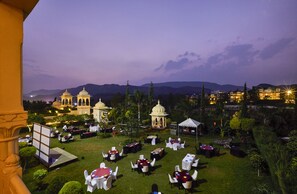 Outdoor banquet area