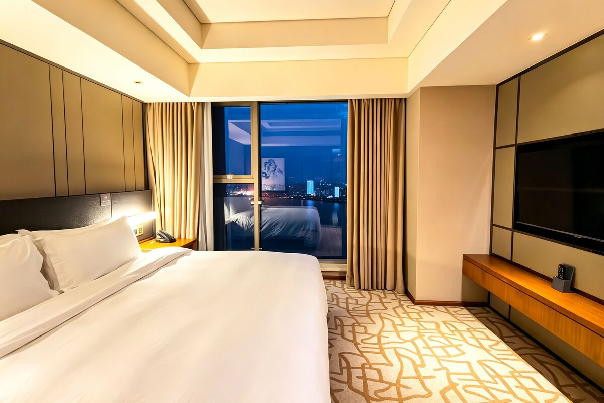 Suite – executive (Luxury) | Sengetøy av topp kvalitet, dundyner, minibar og safe på rommet