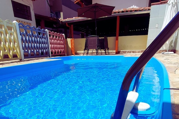 Outdoor pool, open 10:00 AM to 10:00 PM, pool umbrellas, sun loungers