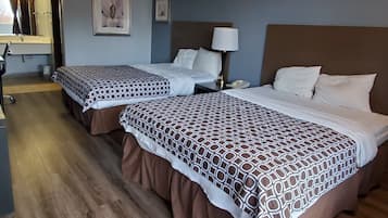 Premium bedding, desk, free WiFi, bed sheets