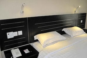Een kluis op de kamer, een strijkplank/strijkijzer, gratis wifi