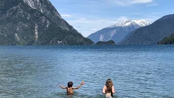 Private beach, fishing