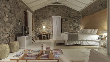 Egyptian cotton sheets, down duvets, memory-foam beds, in-room safe