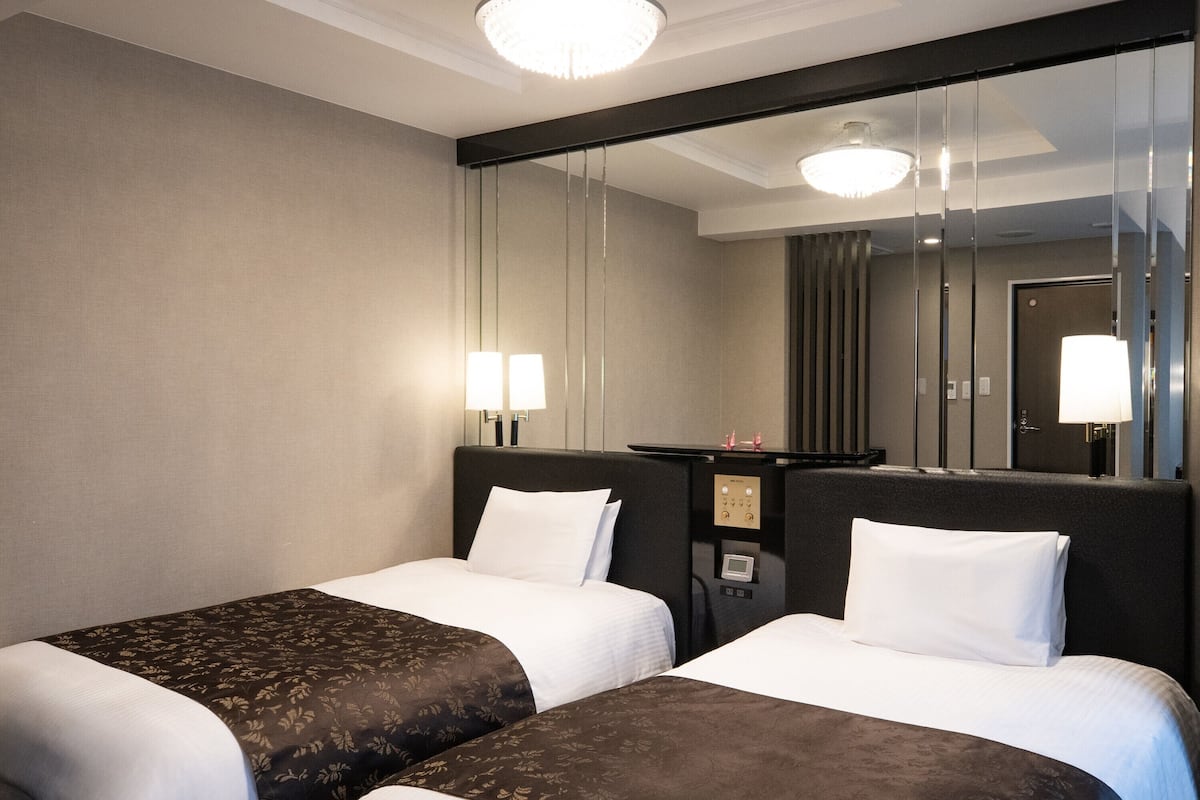 Camera Deluxe con 2 letti singoli, non fumatori | Copriletto in piuma, una scrivania, tende oscuranti, Wi-Fi gratuito