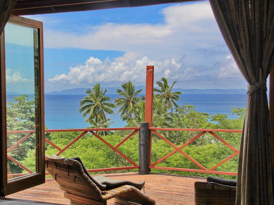 Blick von der Unterkunft