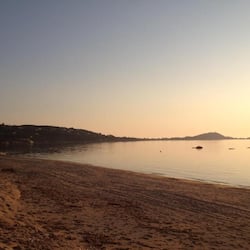 位於海灘上