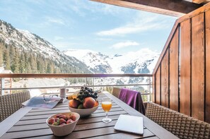 Appartement 6 personnes- 2 chambres - Balcon - Vue montagne - Dimanche | Terraço/pátio