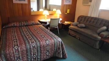 Desk, blackout drapes, iron/ironing board, free WiFi