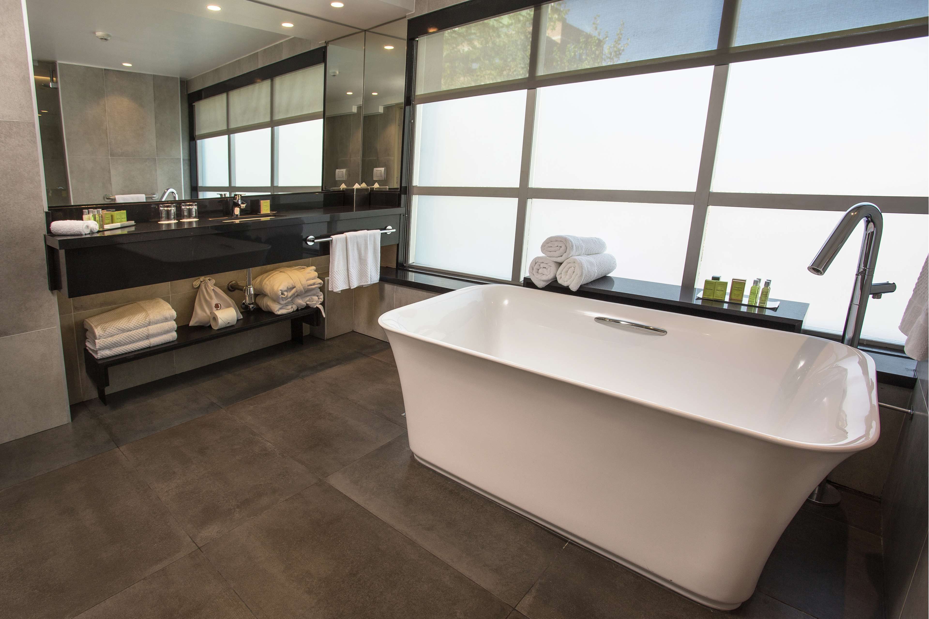 hair dryer, bathrobes, towels