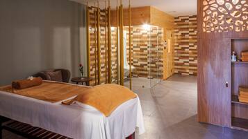 Sauna, hot stone massages